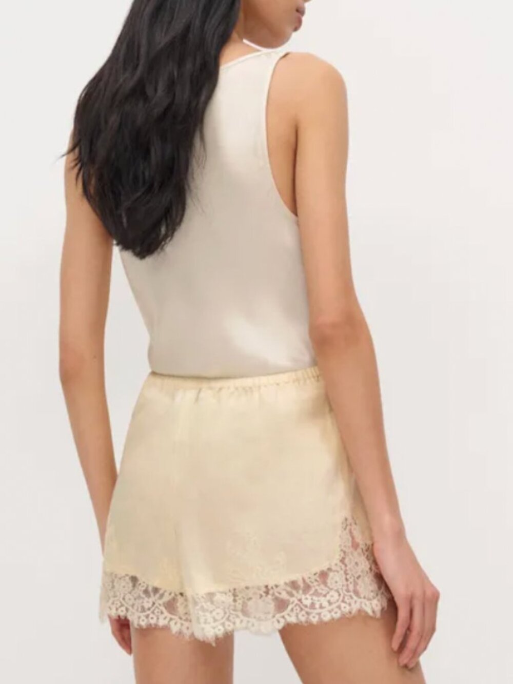 BEST Reformation Fern Linen Short Small Sugar Cream Lace French Causal - Picture 2 of 9